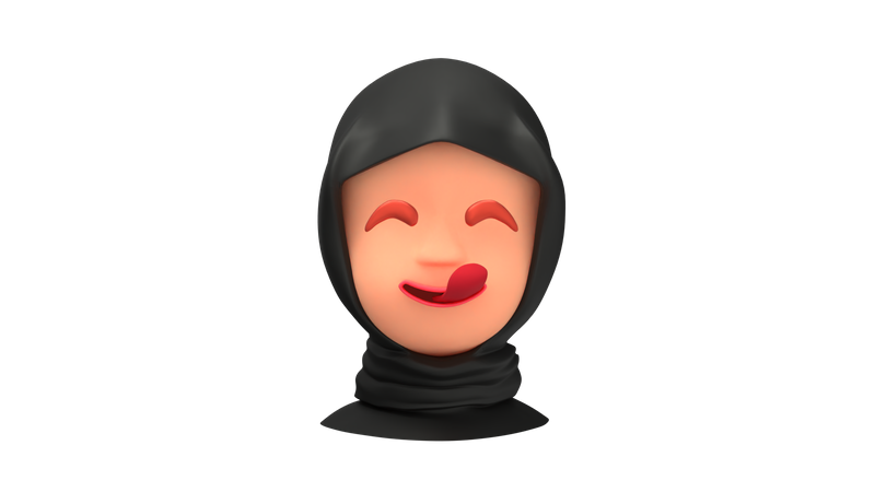 Hungry Arab Woman emoji  3D Icon