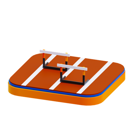 Hurdling  3D Icon