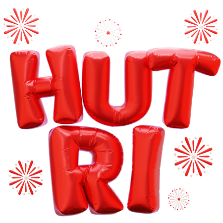 Hut Ri Indonesian Independence Day  3D Icon