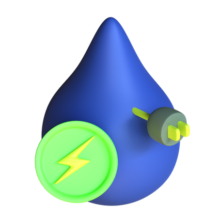 水力エネルギー  3D Icon