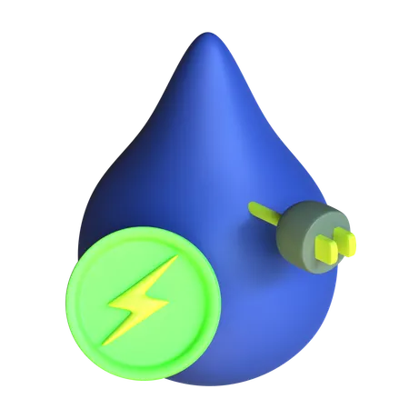 水力エネルギー  3D Icon