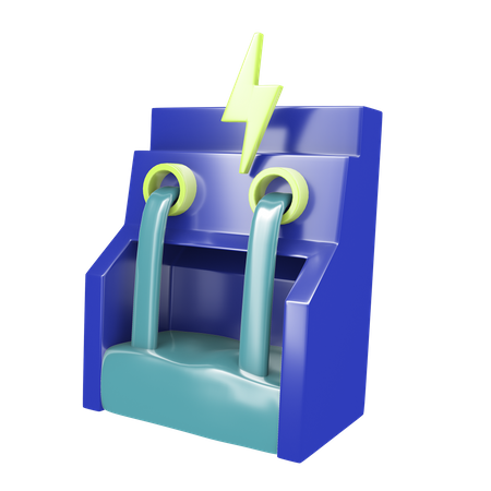 Hydro plant  3D Icon
