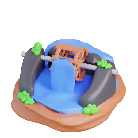 Hydroelectric Generator  3D Icon