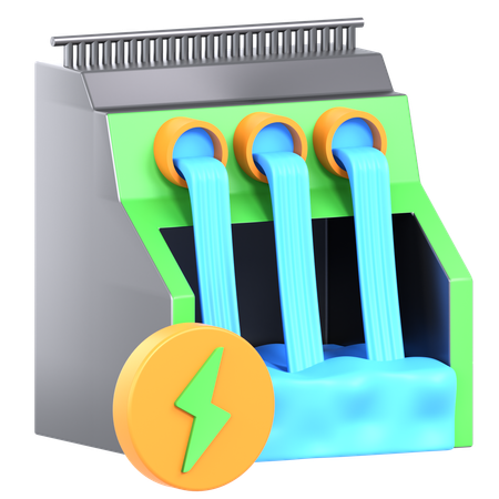 Hydroélectricité  3D Icon