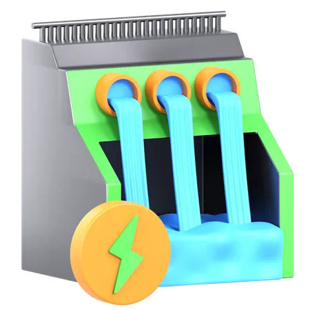 Hydroélectricité  3D Icon