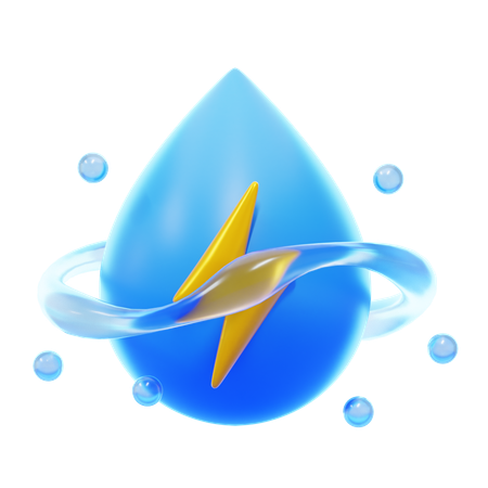 Énergie hydroélectrique  3D Icon