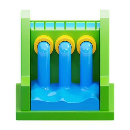 Hydroélectricité  3D Icon