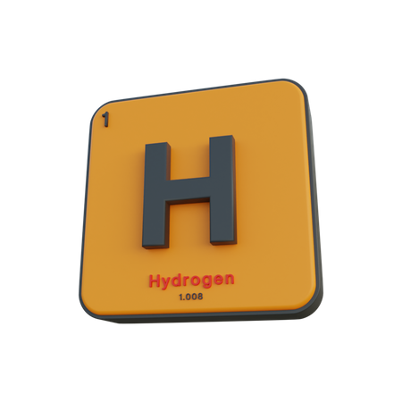 Hydrogen  3D Illustration