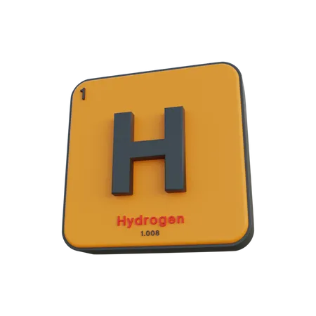 Hydrogen  3D Illustration