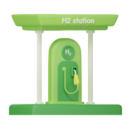 Hydrogen Fuel Station  3D Icon