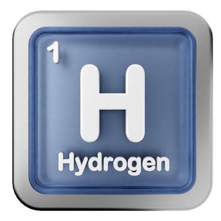 Hydrogen Periodic Table  3D Icon