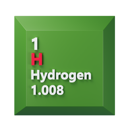 Hydrogène  3D Icon