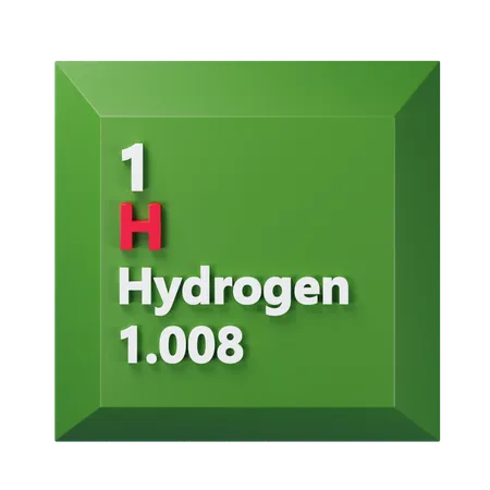 Hydrogène  3D Icon