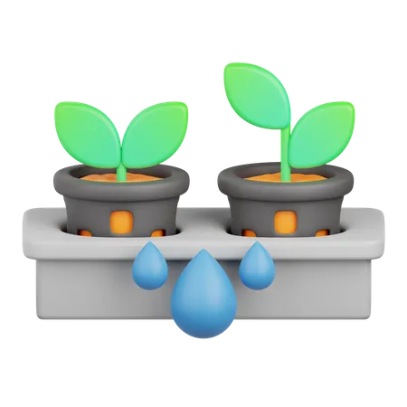 3 D Rendering Hydroponic Isolated Useful For Agriculture Technology Smart Farm And Innovation Design 3D Icon