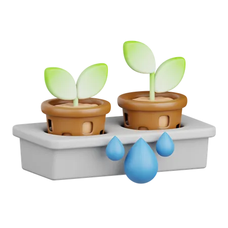 3 D Rendering Hydroponic Isolated Useful For Agriculture Technology Smart Farm And Innovation Design 3D Icon