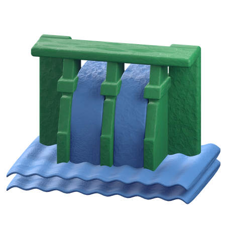 Hydropower  3D Illustration
