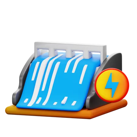 Hydropower Energy  3D Icon