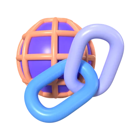 This Is Hyperlink 3 D Render Illustration Icon It Comes As A High Resolution PNG File Isolated On A Transparent Background The Available 3 D Model File Formats Include BLEND OBJ FBX And GLTF 3D Icon
