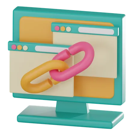 Showcasing A Browser Link Icon Navigate The Web Of Possibilities And Connections With Ease Ideal For Digital Concepts 3 D Render Illustration 3D Icon