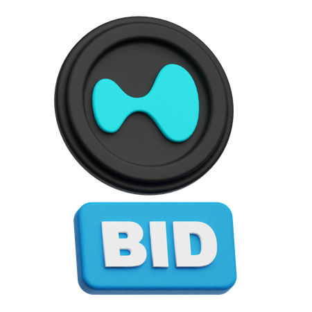 Hyperliquid Bid  3D Icon