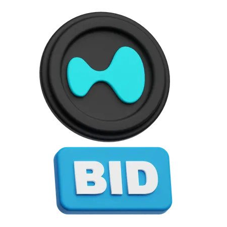 Hyperliquid Bid  3D Icon