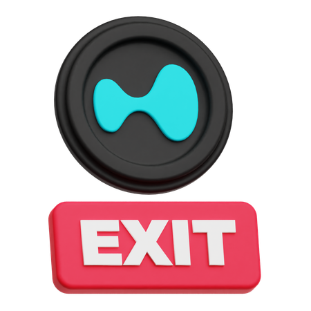 Hyperliquid Exit  3D Icon