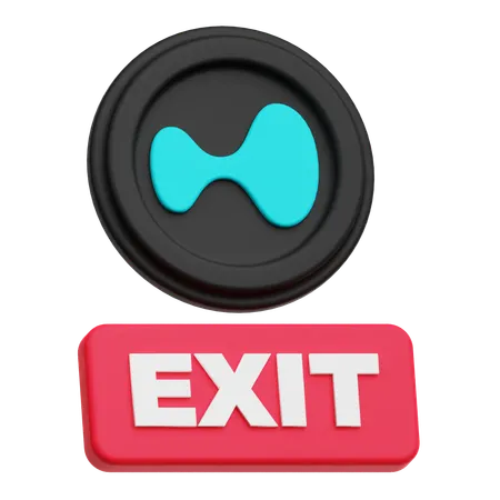 Hyperliquid Exit  3D Icon