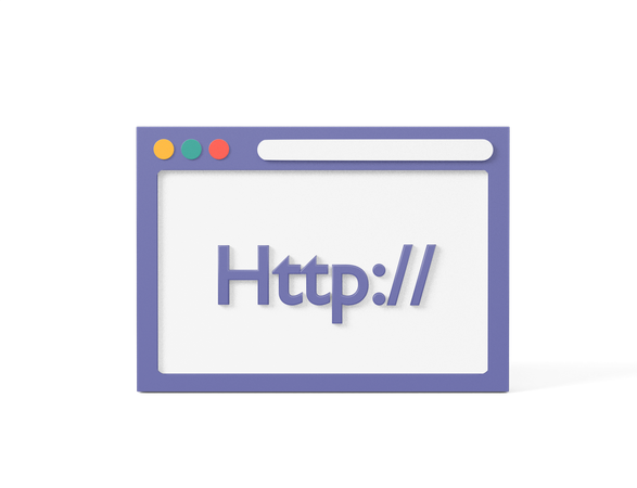 Hypertext Transfer Protocol Concept  3D Icon