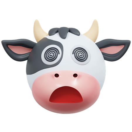 Hypnotized Cow  3D Icon