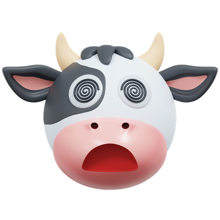 Hypnotized Cow  3D Icon