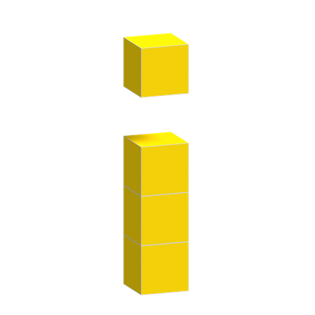 I Alphabet  3D Icon