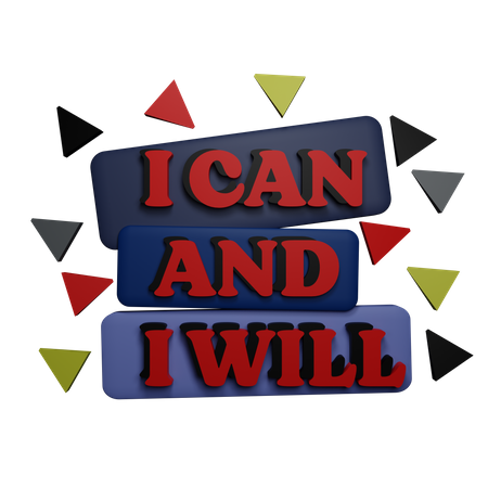 I can i will  3D Sticker