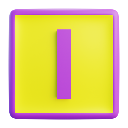 I Letter  3D Icon