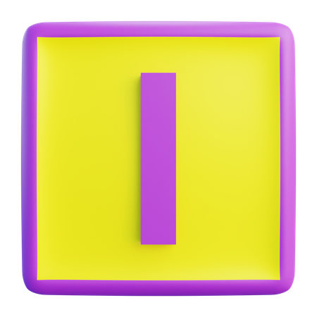 I Letter  3D Icon