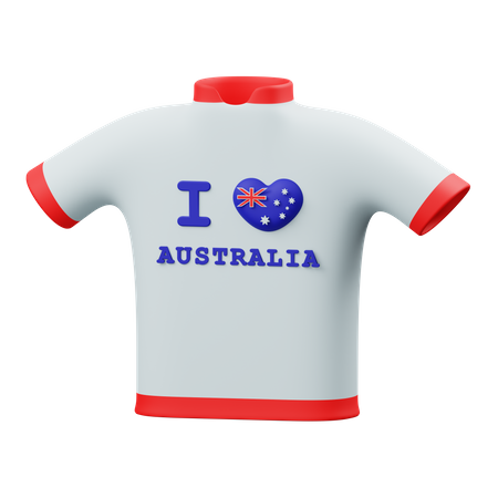 I love australia jersey  3D Illustration