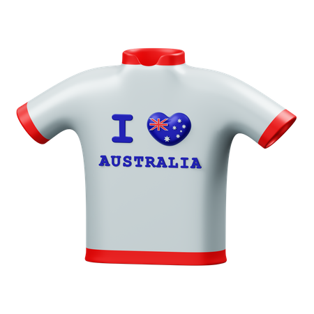 I love australia jersey  3D Illustration