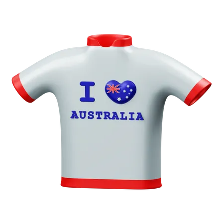 I love australia jersey  3D Illustration