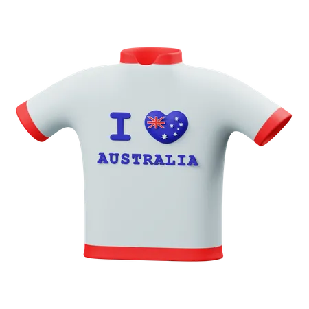 I love australia jersey  3D Illustration