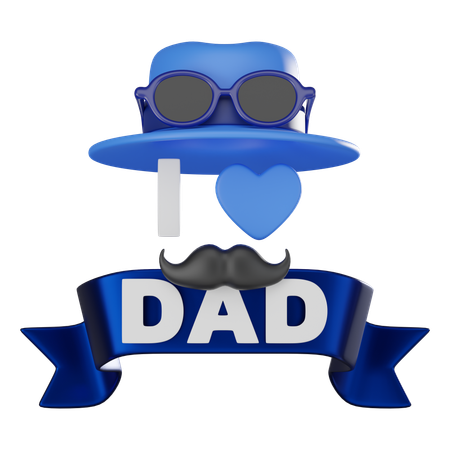 I Love Dad  3D Icon