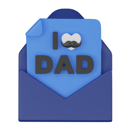 I Love Dad  3D Icon
