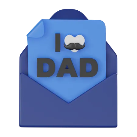 I Love Dad  3D Icon