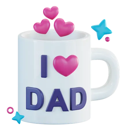 I Love Dad Mug  3D Icon