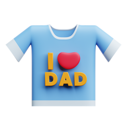 I love dad tshirt  3D Icon