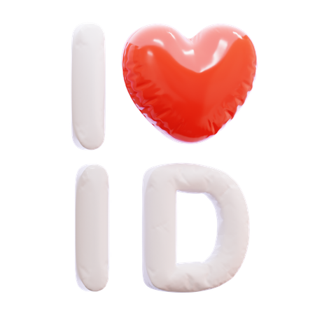 I Love Id  3D Icon