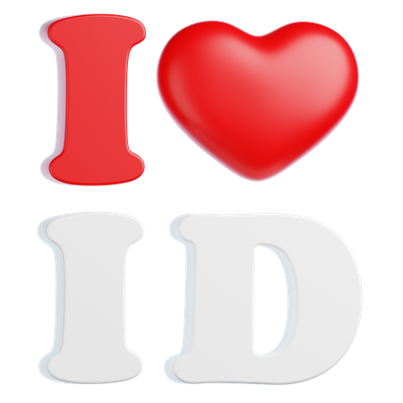 I Love Indonesia  3D Icon