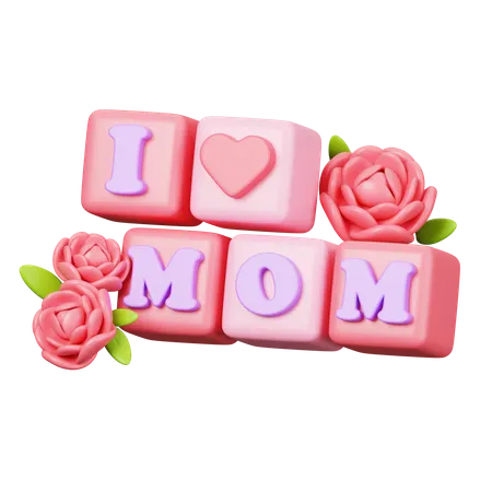 I Love Mom  3D Icon