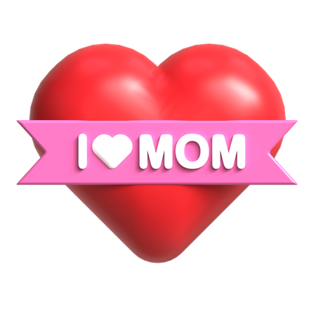 I Love Mom  3D Icon