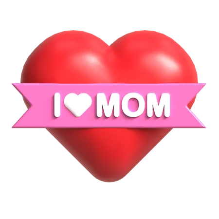 I Love Mom  3D Icon