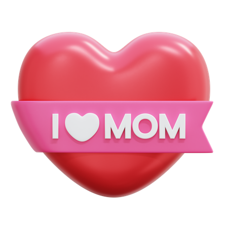 I Love Mom  3D Icon