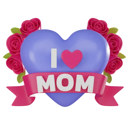 I Love Mom  3D Icon